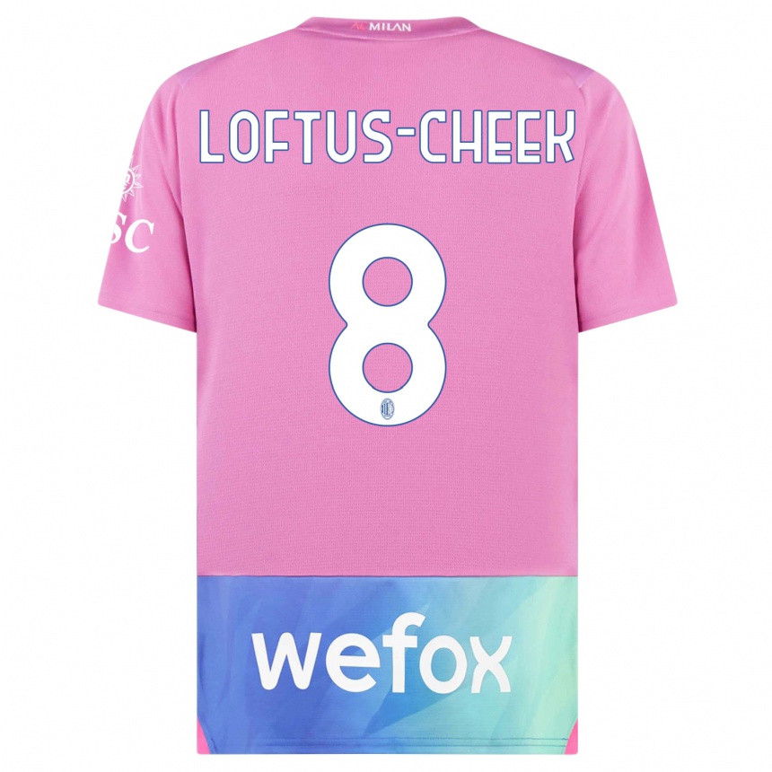 Hombre Fútbol Camiseta Ruben Loftus-Cheek #8 Rosado Morado Equipación Tercera 2023/24 Perú