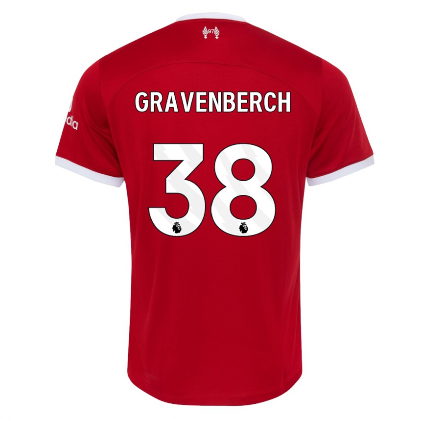 Mujer Fútbol Camiseta Ryan Gravenberch #38 Rojo 1ª Equipación 2023/24 Perú