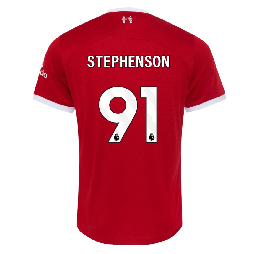 Mujer Fútbol Camiseta Luca Stephenson #91 Rojo 1ª Equipación 2023/24 Perú