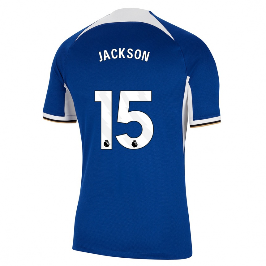 Mujer Fútbol Camiseta Nicolas Jackson #15 Azul 1ª Equipación 2023/24 Perú