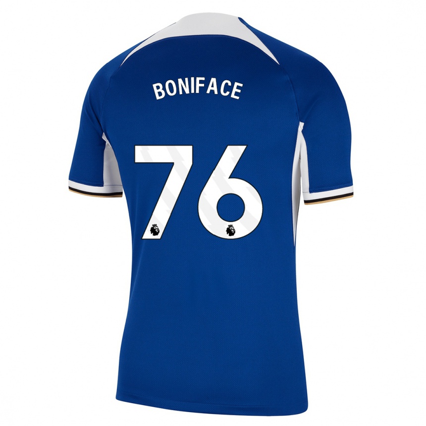 Mujer Fútbol Camiseta Somto Boniface #76 Azul 1ª Equipación 2023/24 Perú