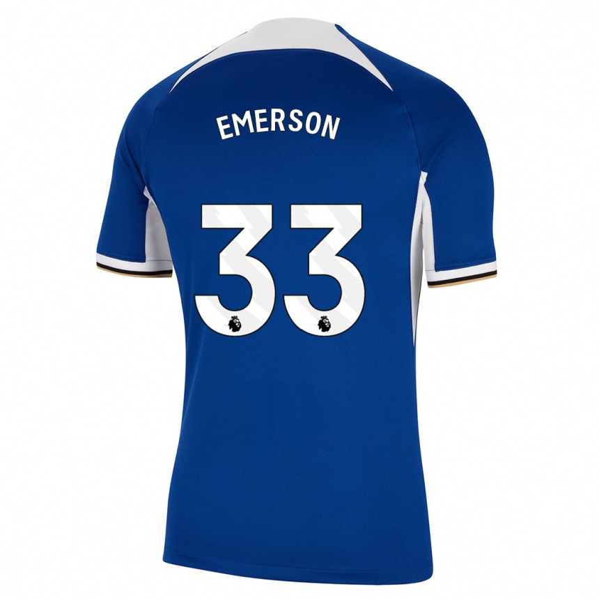 Mujer Fútbol Camiseta Emerson #33 Azul 1ª Equipación 2023/24 Perú