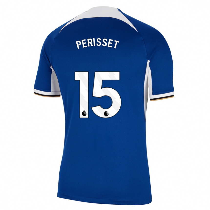 Mujer Fútbol Camiseta Eve Perisset #15 Azul 1ª Equipación 2023/24 Perú