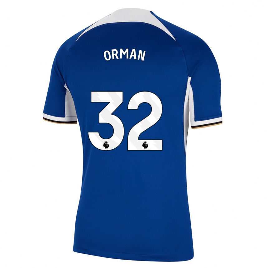 Mujer Fútbol Camiseta Emily Orman #32 Azul 1ª Equipación 2023/24 Perú