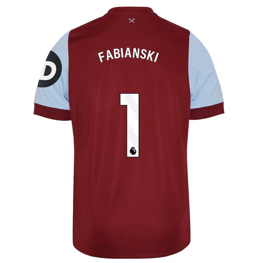 Mujer Fútbol Camiseta Lukasz Fabianski #1 Granate 1ª Equipación 2023/24 Perú