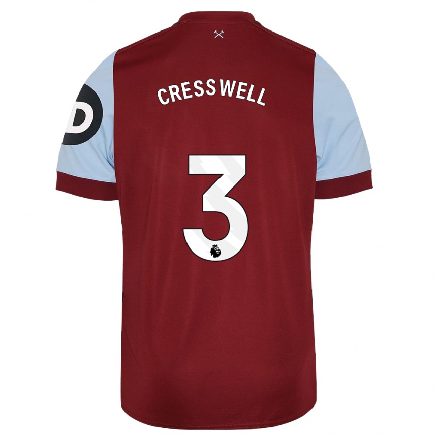 Mujer Fútbol Camiseta Aaron Cresswell #3 Granate 1ª Equipación 2023/24 Perú