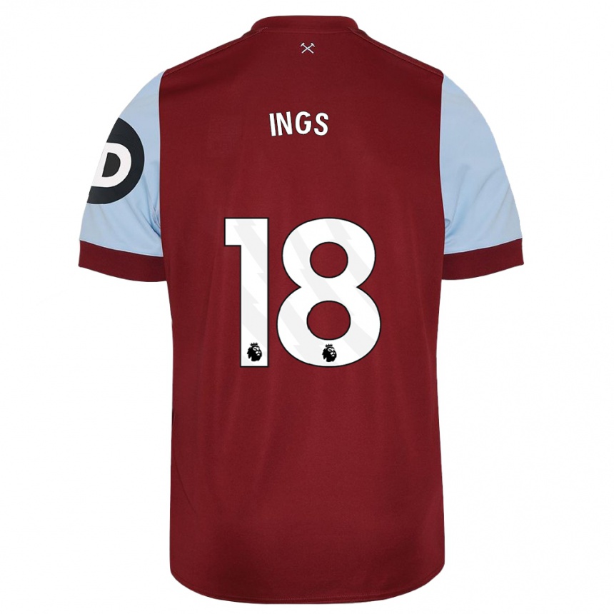 Mujer Fútbol Camiseta Danny Ings #18 Granate 1ª Equipación 2023/24 Perú