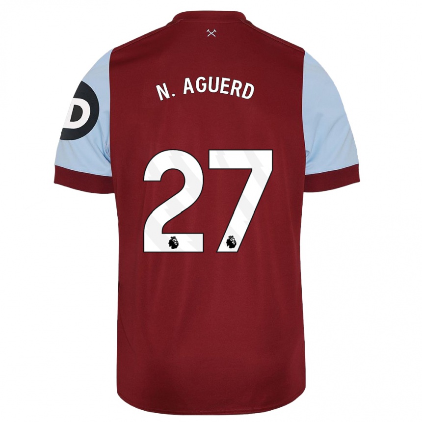 Mujer Fútbol Camiseta Nayef Aguerd #27 Granate 1ª Equipación 2023/24 Perú