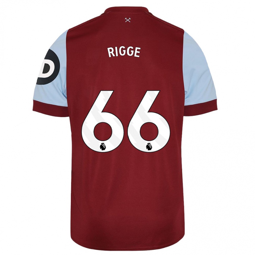 Mujer Fútbol Camiseta Daniel Rigge #66 Granate 1ª Equipación 2023/24 Perú