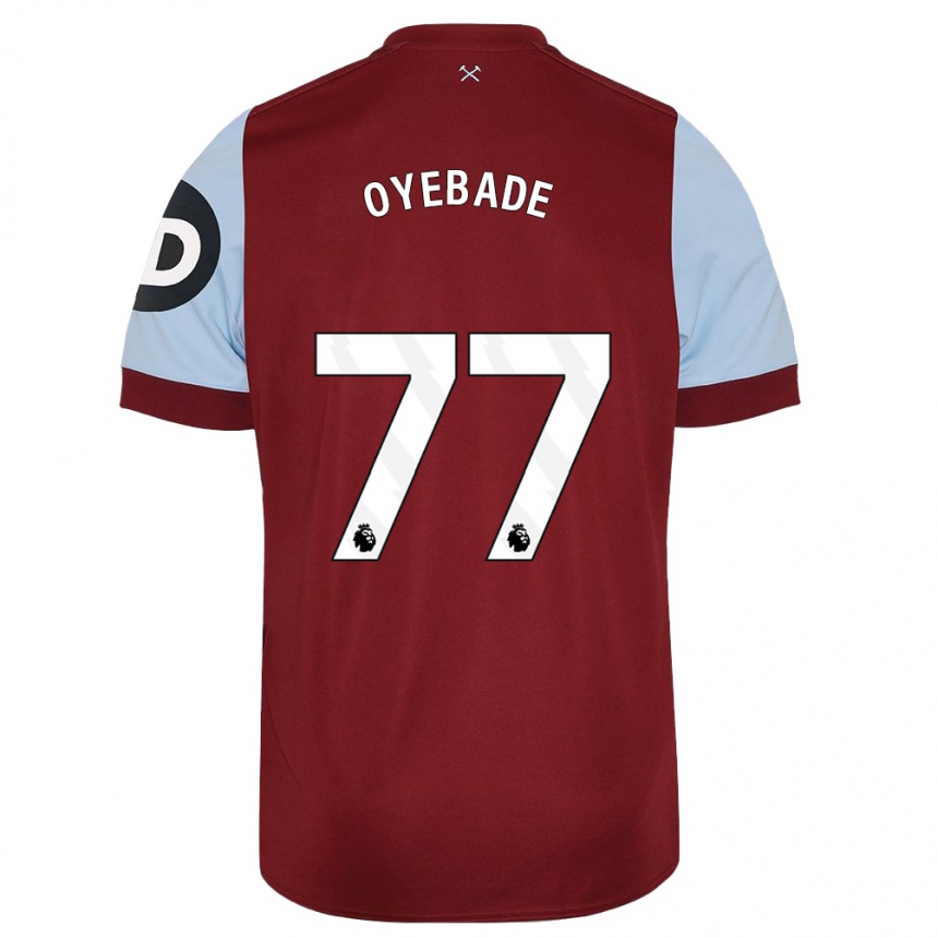 Mujer Fútbol Camiseta Rayan Oyebade #77 Granate 1ª Equipación 2023/24 Perú