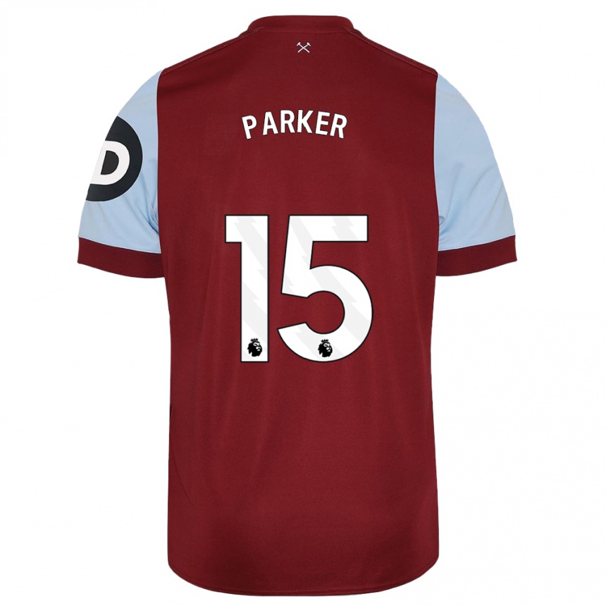 Mujer Fútbol Camiseta Lucy Parker #15 Granate 1ª Equipación 2023/24 Perú