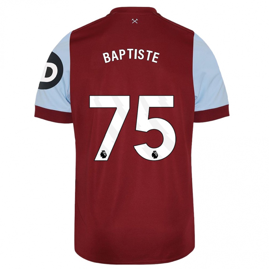 Mujer Fútbol Camiseta Jamal Baptiste #75 Granate 1ª Equipación 2023/24 Perú