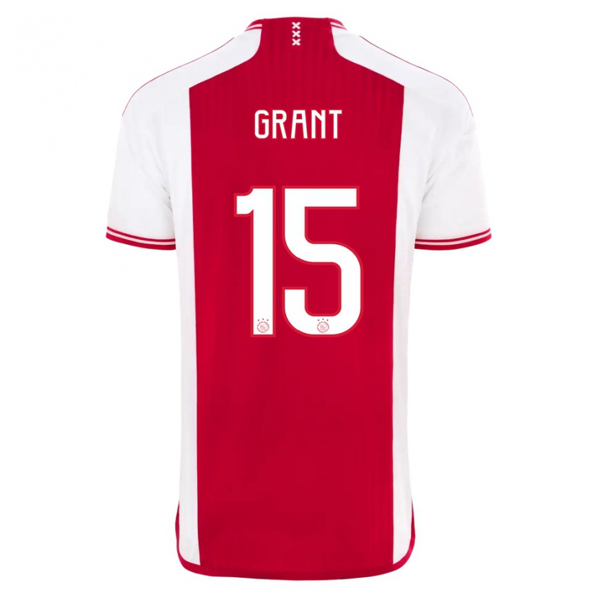 Mujer Fútbol Camiseta Chasity Grant #15 Rojo Blanco 1ª Equipación 2023/24 Perú