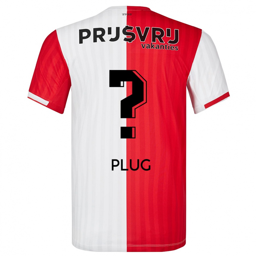 Mujer Fútbol Camiseta Jan Plug #0 Rojo Blanco 1ª Equipación 2023/24 Perú