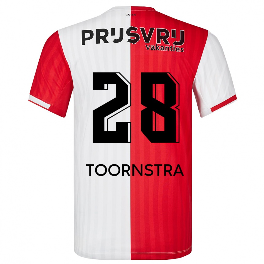 Mujer Fútbol Camiseta Jens Toornstra #28 Rojo Blanco 1ª Equipación 2023/24 Perú