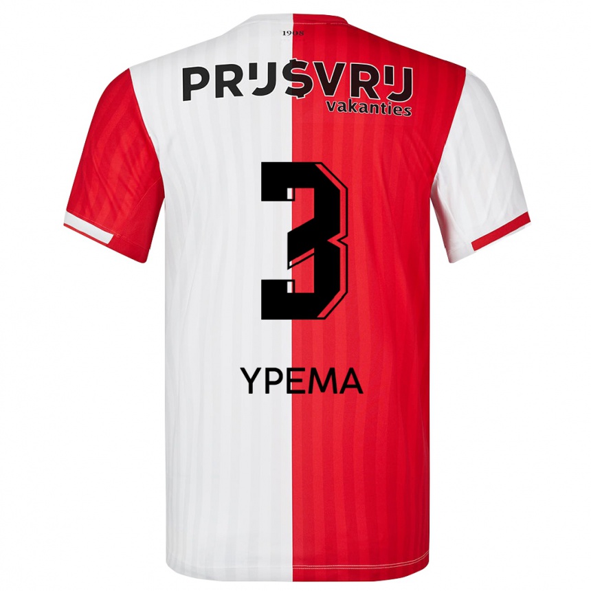 Mujer Fútbol Camiseta Danique Ypema #3 Rojo Blanco 1ª Equipación 2023/24 Perú