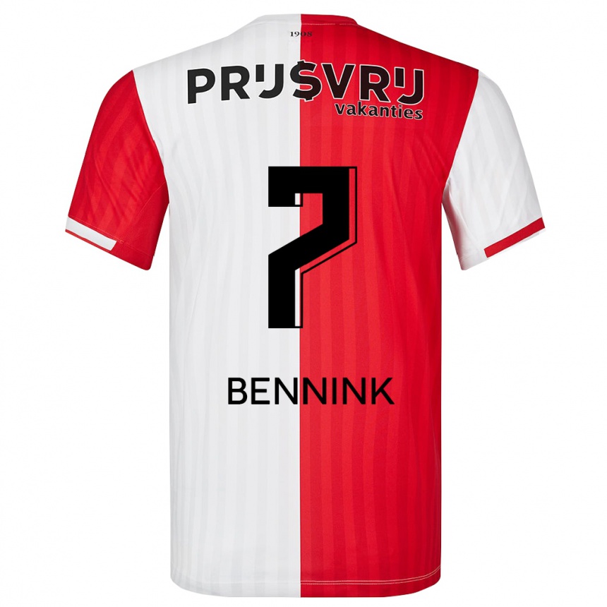 Mujer Fútbol Camiseta Maxime Bennink #7 Rojo Blanco 1ª Equipación 2023/24 Perú