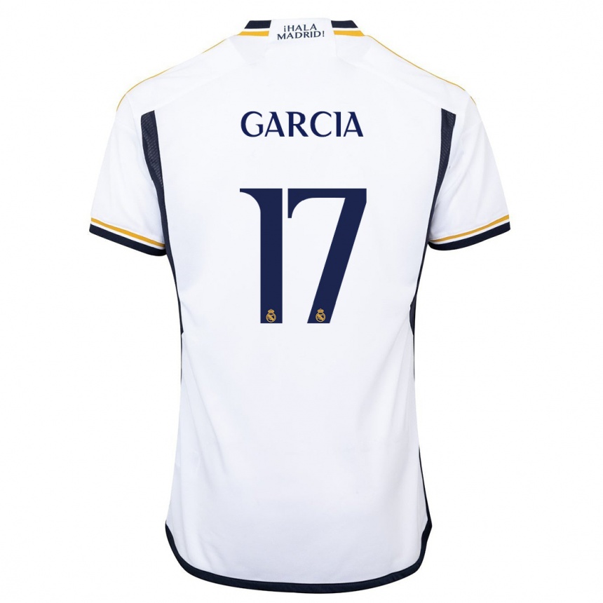 Mujer Fútbol Camiseta Gonzalo Garcia #17 Blanco 1ª Equipación 2023/24 Perú