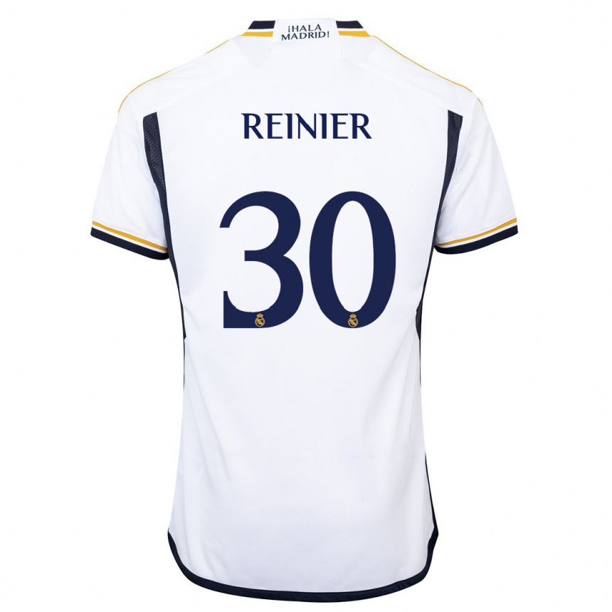 Mujer Fútbol Camiseta Reinier #30 Blanco 1ª Equipación 2023/24 Perú