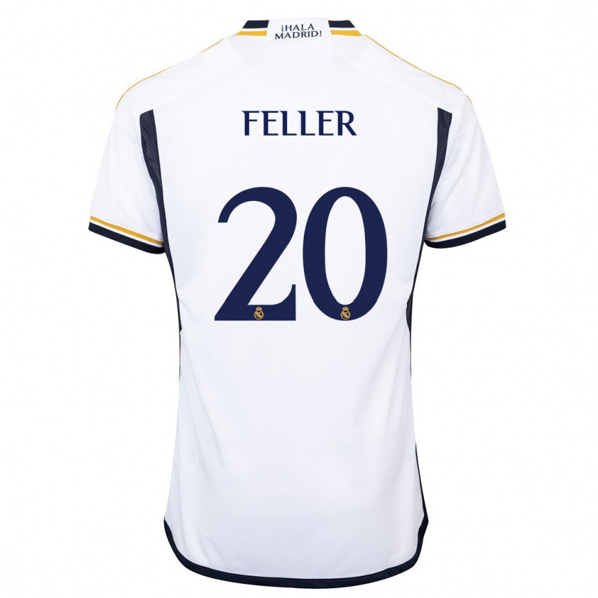 Mujer Fútbol Camiseta Naomie Feller #20 Blanco 1ª Equipación 2023/24 Perú