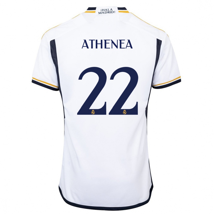 Mujer Fútbol Camiseta Athenea Del Castillo #22 Blanco 1ª Equipación 2023/24 Perú