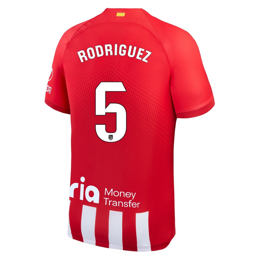 Mujer Fútbol Camiseta Cinta Rodriguez #5 Rojo Blanco 1ª Equipación 2023/24 Perú