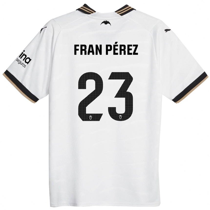 Mujer Fútbol Camiseta Fran Pérez #23 Blanco 1ª Equipación 2023/24 Perú