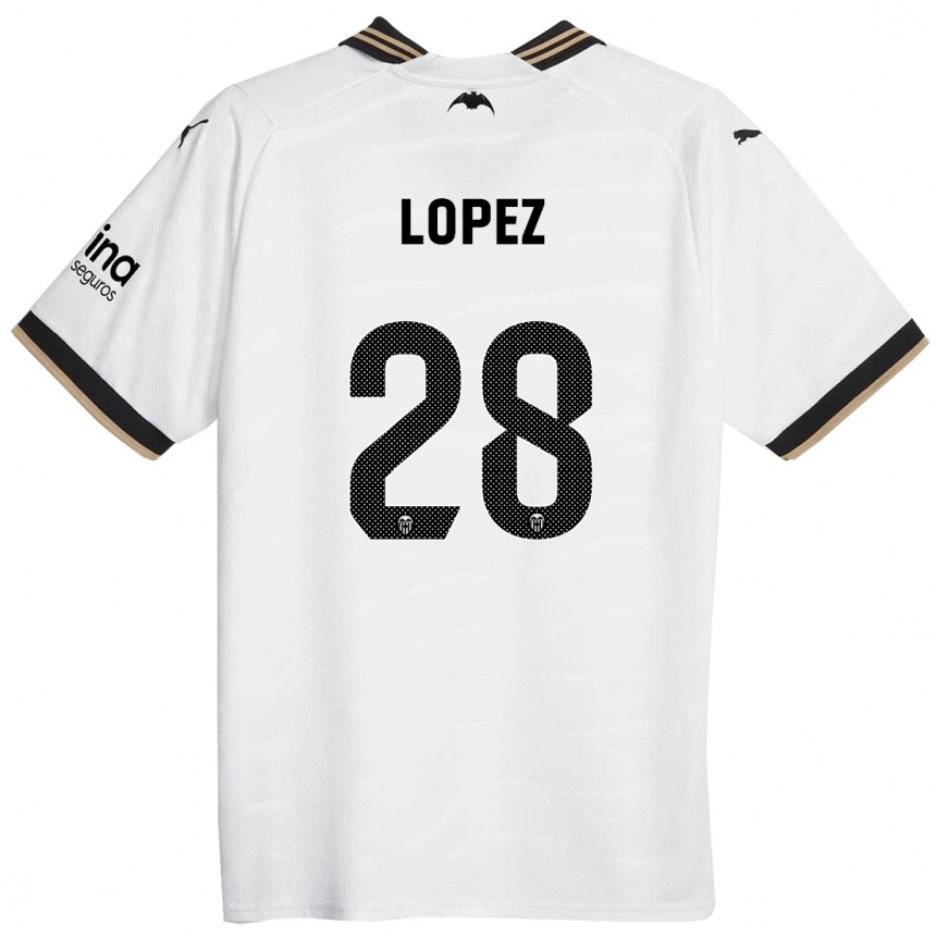 Mujer Fútbol Camiseta Saray Lopez #28 Blanco 1ª Equipación 2023/24 Perú