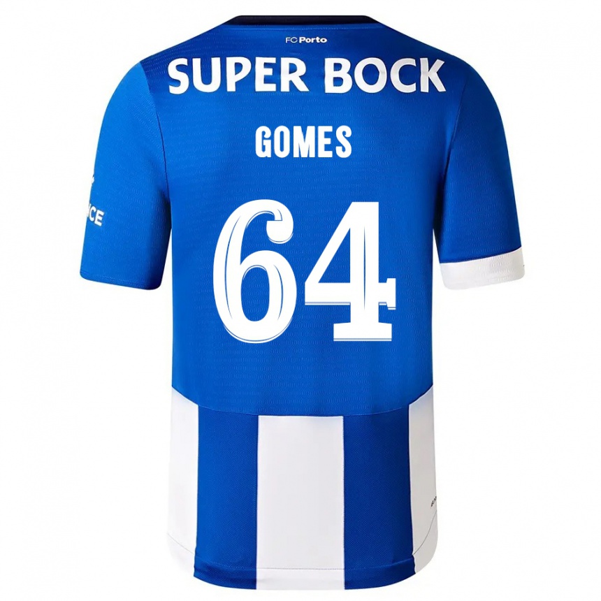 Mujer Fútbol Camiseta Luís Gomes #64 Azul Blanco 1ª Equipación 2023/24 Perú