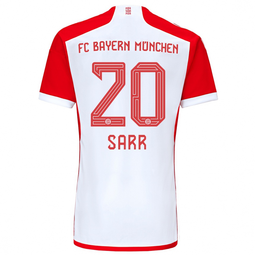 Mujer Fútbol Camiseta Bouna Sarr #20 Rojo Blanco 1ª Equipación 2023/24 Perú