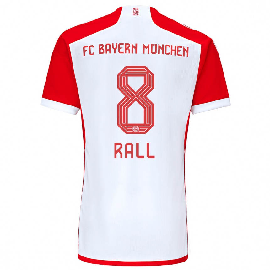 Mujer Fútbol Camiseta Maximiliane Rall #8 Rojo Blanco 1ª Equipación 2023/24 Perú