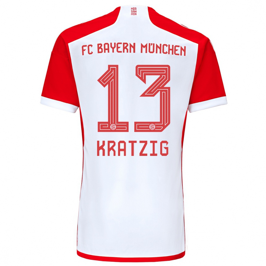 Mujer Fútbol Camiseta Frans Kratzig #13 Rojo Blanco 1ª Equipación 2023/24 Perú