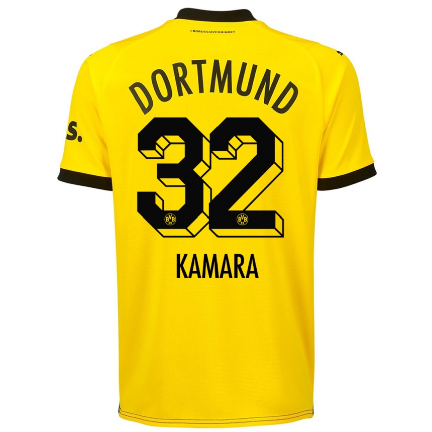 Mujer Fútbol Camiseta Abdoulaye Kamara #32 Amarillo 1ª Equipación 2023/24 Perú