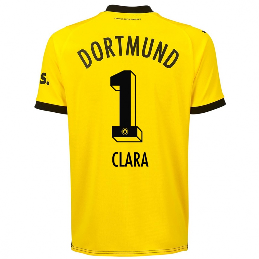 Mujer Fútbol Camiseta Woltering Clara #1 Amarillo 1ª Equipación 2023/24 Perú