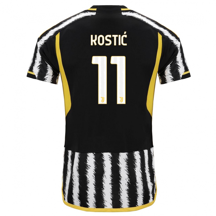 Mujer Fútbol Camiseta Filip Kostic #11 Blanco Negro 1ª Equipación 2023/24 Perú