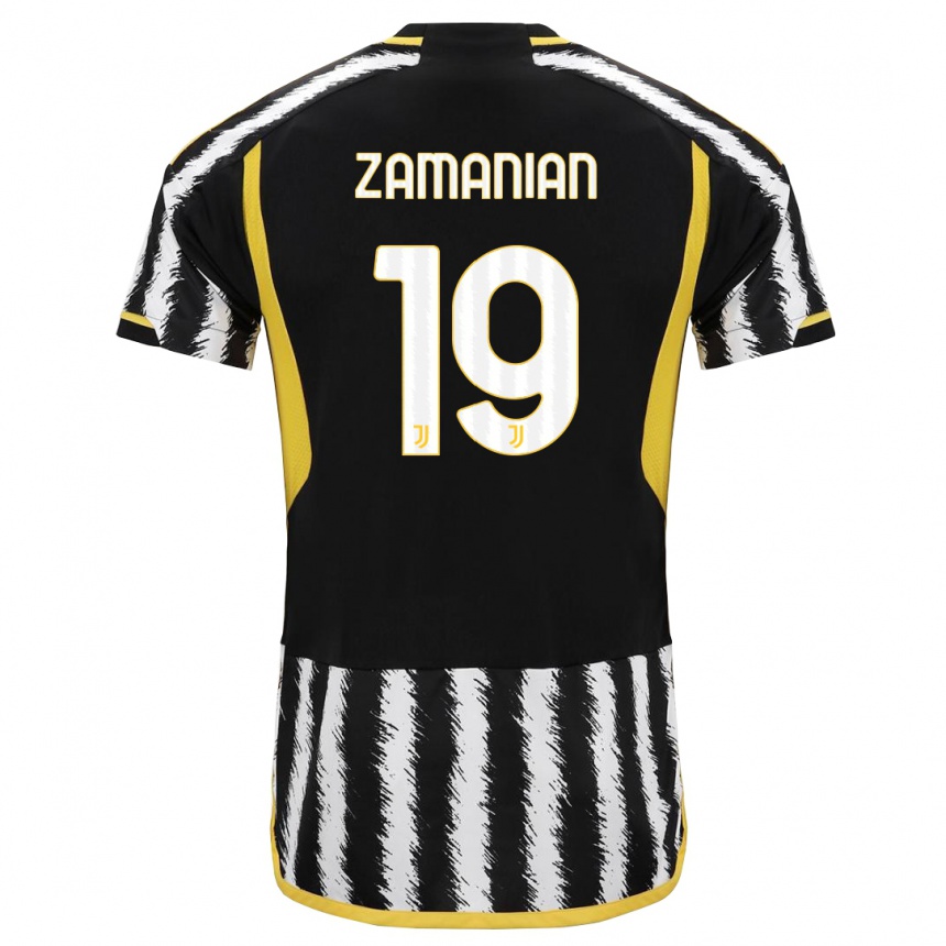 Mujer Fútbol Camiseta Annahita Zamanian #19 Blanco Negro 1ª Equipación 2023/24 Perú