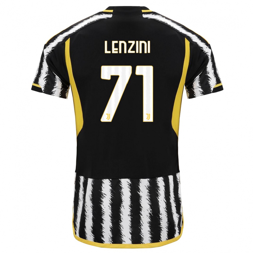 Mujer Fútbol Camiseta Martina Lenzini #71 Blanco Negro 1ª Equipación 2023/24 Perú