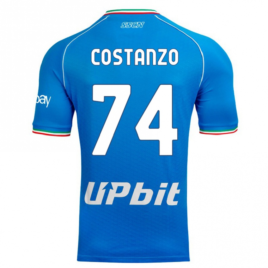 Mujer Fútbol Camiseta Davide Costanzo #74 Cielo Azul 1ª Equipación 2023/24 Perú