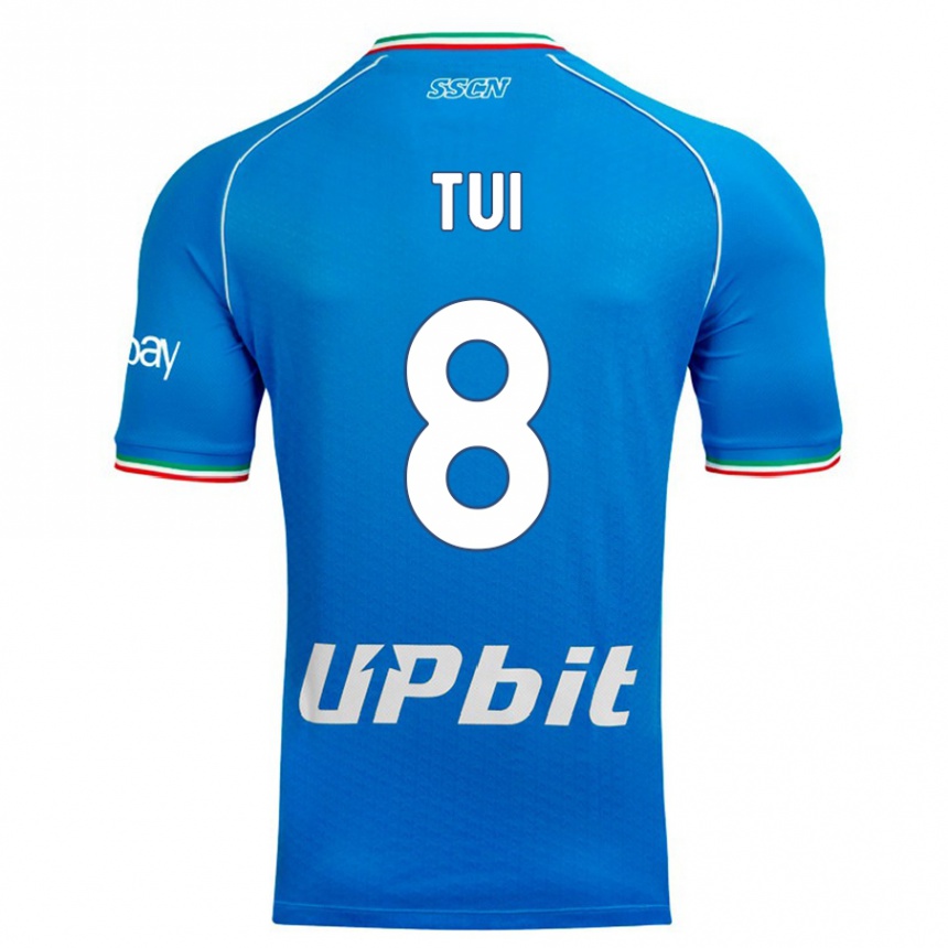 Mujer Fútbol Camiseta Sara Tui #8 Cielo Azul 1ª Equipación 2023/24 Perú