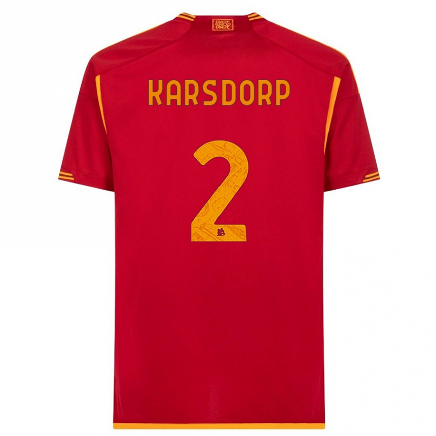 Mujer Fútbol Camiseta Rick Karsdorp #2 Rojo 1ª Equipación 2023/24 Perú