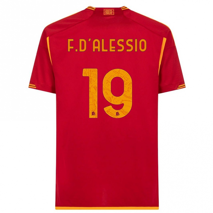 Mujer Fútbol Camiseta Francesco D'alessio #19 Rojo 1ª Equipación 2023/24 Perú