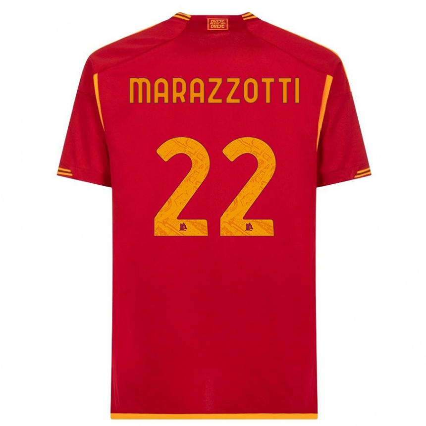 Mujer Fútbol Camiseta Fabrizio Marazzotti #22 Rojo 1ª Equipación 2023/24 Perú