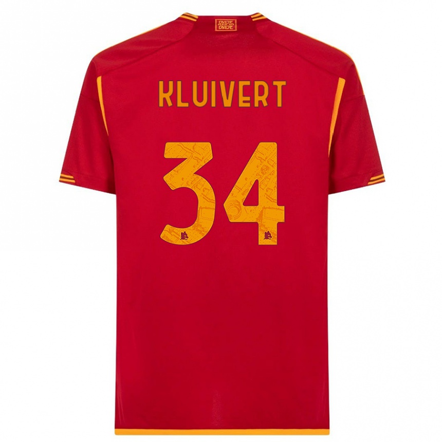 Mujer Fútbol Camiseta Justin Kluivert #34 Rojo 1ª Equipación 2023/24 Perú