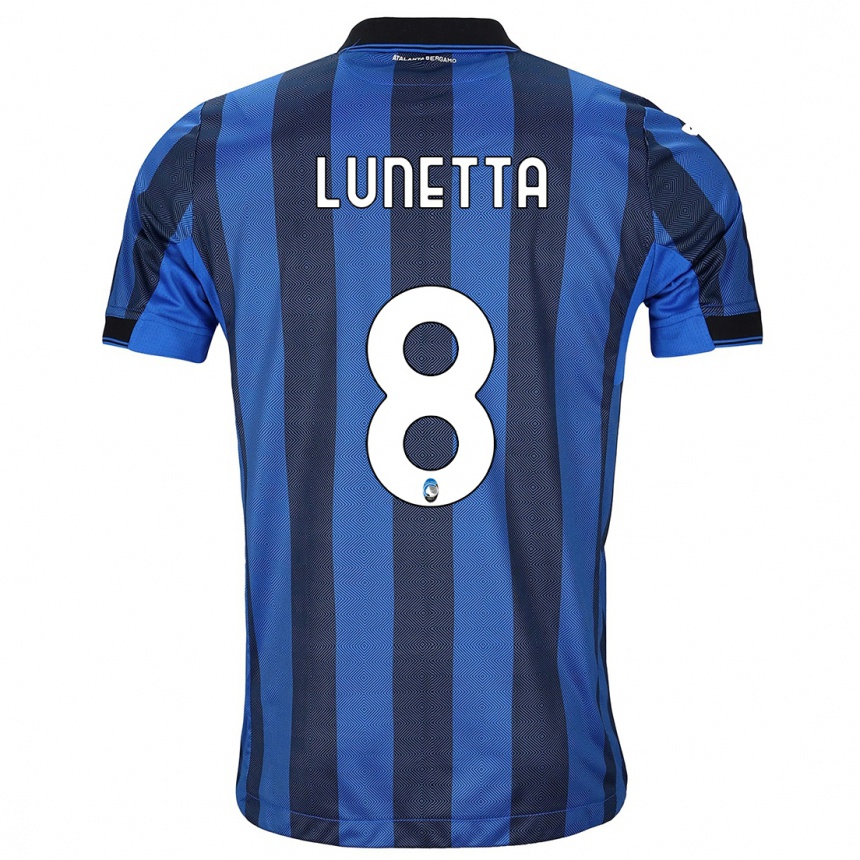 Mujer Fútbol Camiseta Gabriel Lunetta #8 Azul Negro 1ª Equipación 2023/24 Perú