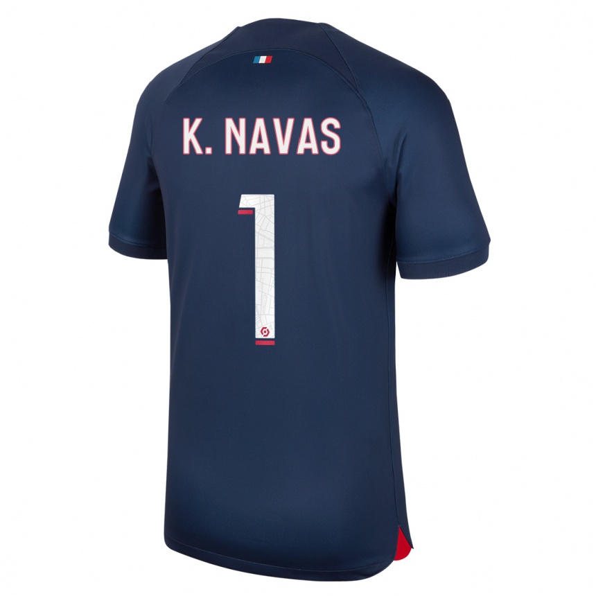 Mujer Fútbol Camiseta Keylor Navas #1 Azul Rojo 1ª Equipación 2023/24 Perú