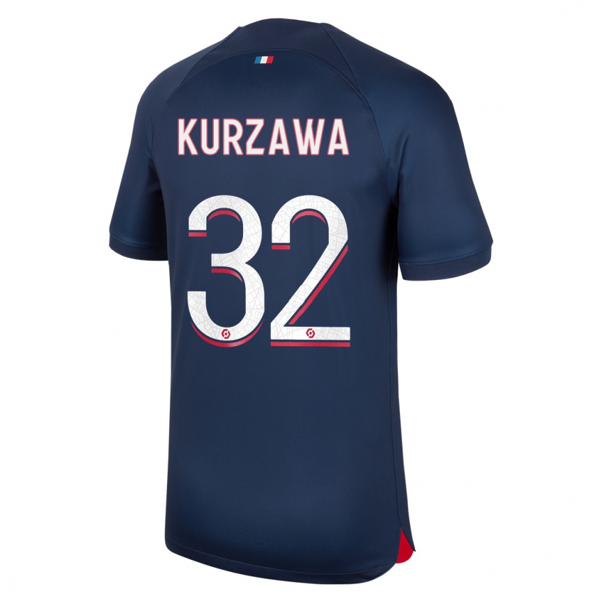 Mujer Fútbol Camiseta Layvin Kurzawa #32 Azul Rojo 1ª Equipación 2023/24 Perú