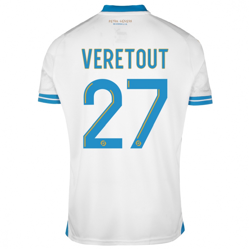 Mujer Fútbol Camiseta Jordan Veretout #27 Blanco 1ª Equipación 2023/24 Perú