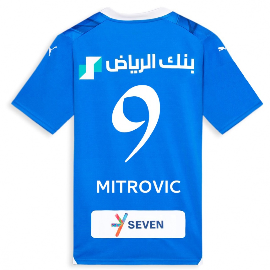 Mujer Fútbol Camiseta Aleksandar Mitrovic #9 Azul 1ª Equipación 2023/24 Perú