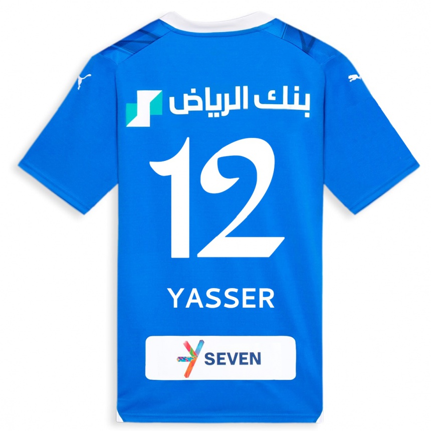 Mujer Fútbol Camiseta Yasser Al-Shahrani #12 Azul 1ª Equipación 2023/24 Perú