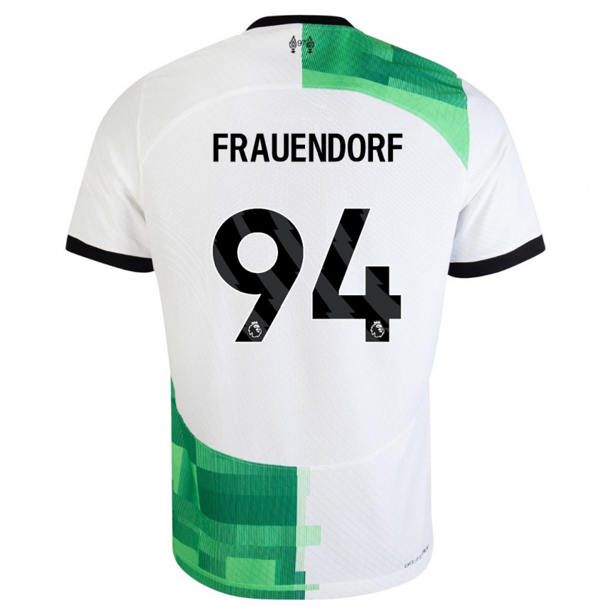 Mujer Fútbol Camiseta Melkamu Frauendorf #94 Blanco Verde 2ª Equipación 2023/24 Perú